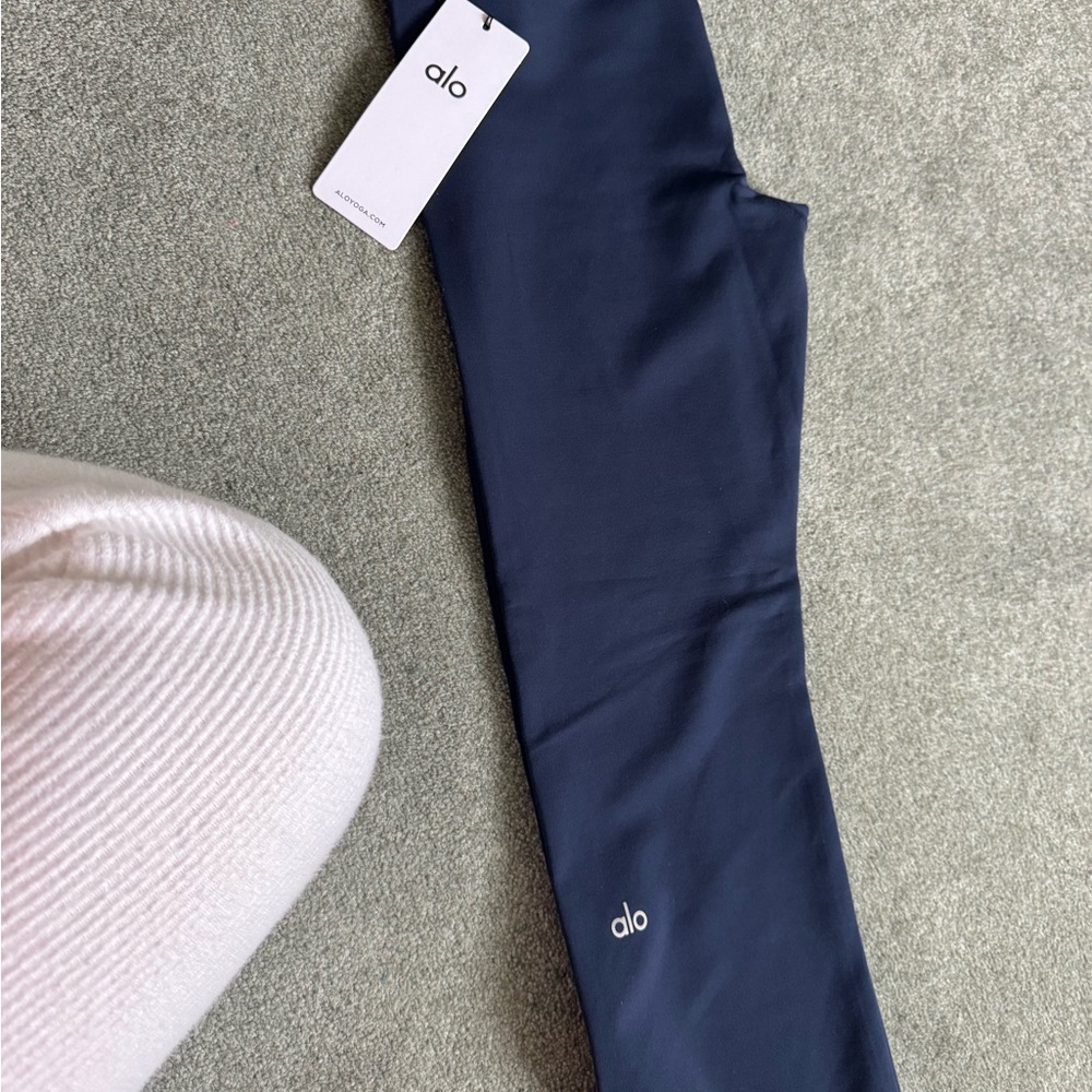 ALO Yoga Navy Airbrush High-Waist Bootcut Leggings - Picture 3 of 5
